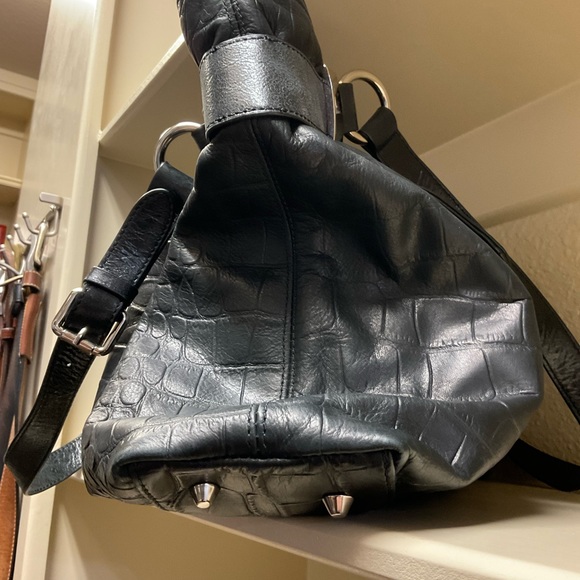 Cynthia Rowley black leather tote bag - Picture 9 of 11